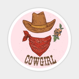 COWGIRL - HAT - SCARF Magnet